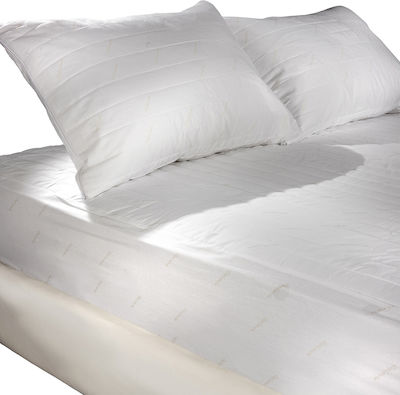 Guy Laroche Single Quilted Mattress Cover Fitted White 000000190015 100x200+28cm