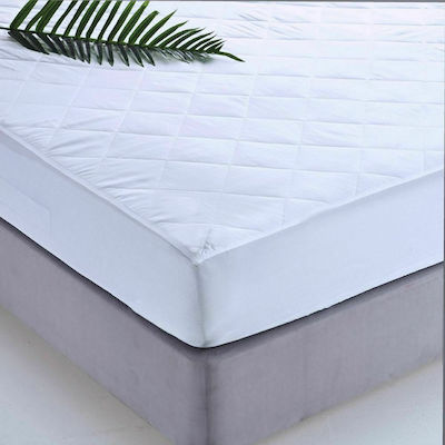 SB Home Semi-Double Quilted Mattress Cover Fitted White 01.02560 120x200cm