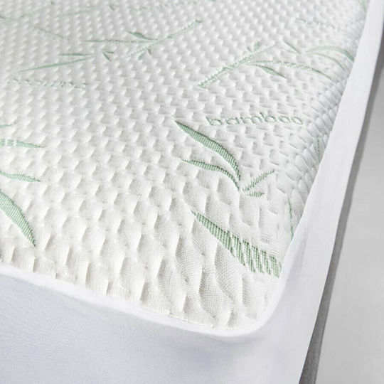 La Luna Protective Cover King Size Waterproof with Skirt Bamboo White 180x200+35cm