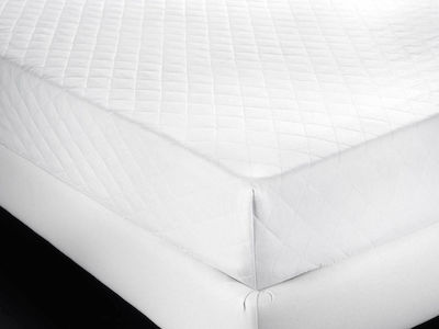 Nima Single Quilted Mattress Cover Fitted Abbraccio White 100x200cm