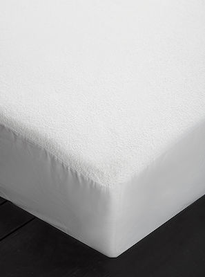 Vesta Home Semi-Double Waterproof Terry Mattress Cover Fitted Νιόβη White 120x200cm