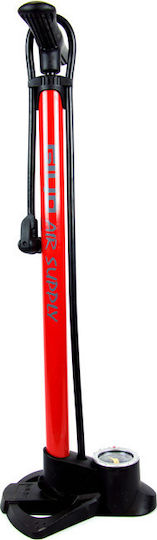 Giyo GF-38P GF-38P Τρόμπα Αέρος Χεριού με Μανόμετρο Κόκκινη