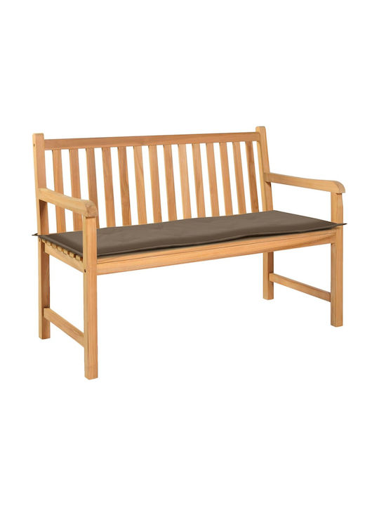 vidaXL Waterproof Bench Cushion for Garden Bench Taupe 120x50cm