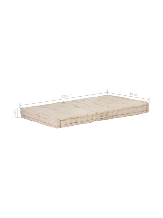vidaXL Μαξιλάρι Καναπέ Παλέτας Μπεζ 120x80εκ.