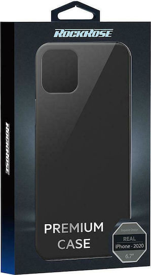 Rockrose Real Back Cover Σιλικόνης Μαύρο (iPhone 12 Pro Max)