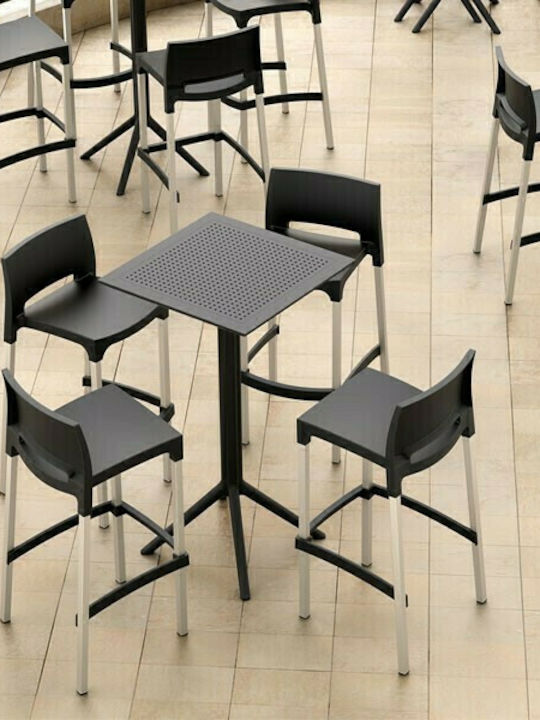 Stool for Bar Outdoor Gio Black 39x45x75cm