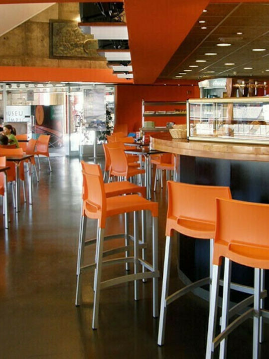 Stool for Bar Outdoor Gio Orange 39x45x75cm