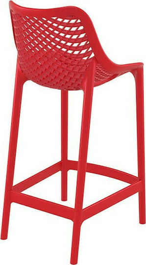 Gartenhocker für Bar Außeneinsatz aus Polypropylen Air Bar 65 Rote 44x51x95cm