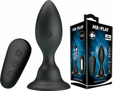 Pretty Love Mr Play Πρωκτικός Δονητής με Δυνατότητα Ασύρματης Λειτουργίας Μαύρος 10.8cm