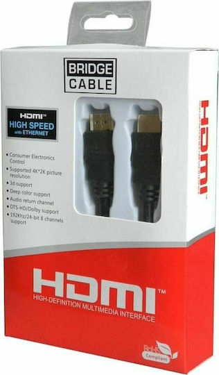 Bridgecable HDMI 1.4 Hochgeschwindigkeits 1080p 120Hz Kabel HDMI-Stecker - HDMI-Stecker 3m Schwarz