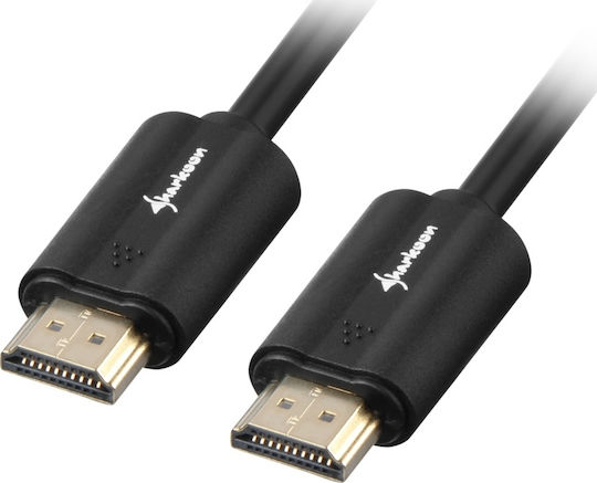 Sharkoon HDMI 2.0 Premium High Speed 4K 60Hz HDR Kabel HDMI-Stecker - HDMI-Stecker 1m Schwarz
