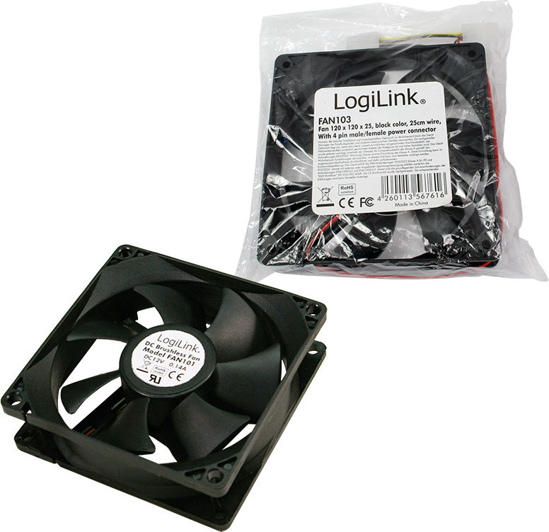 LogiLink FAN103 Case Fan 120mm με Σύνδεση 4Pin Molex Skroutz.gr