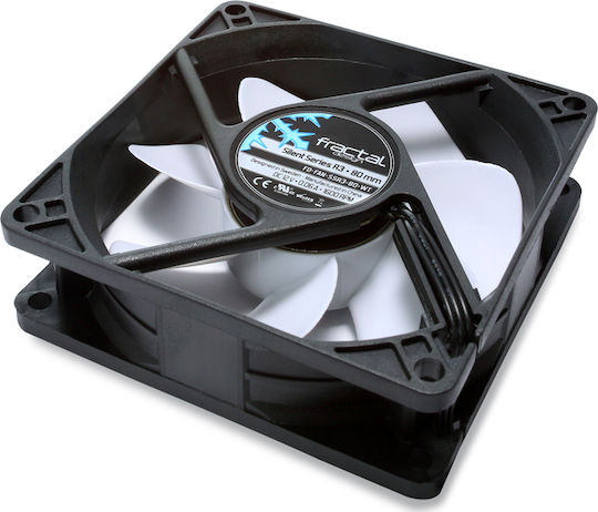 Fractal Design Silent Series R3 Ventilator Pentru Carcasă 80mm (1600rpm / 20.2cfm) Fără Iluminare LED și Conexiune 3-Pin