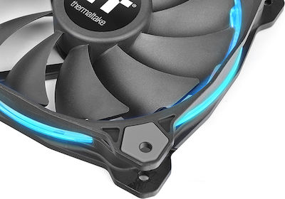 Thermaltake Riing 14 RGB Radiator Fan TT Premium Gehäuselüfter 140mm mit Verbindung 4-Pin PWM 1Stück Schwarz