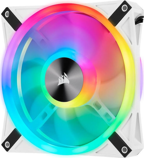Corsair iCUE QL140 Case Fan 1250rpm 50.2cfm with RGB Lighting and 4-Pin PWM Connection White
