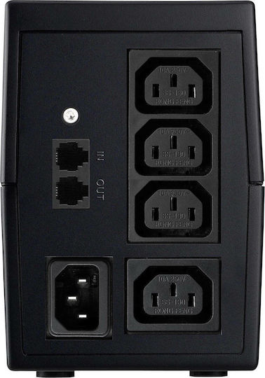 Powerwalker VI 650 SE LCD/IEC UPS Line-Interactive 650VA 360W με 4 IEC Πρίζες