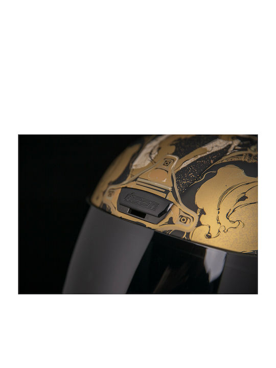 Icon Airform Guardian Gold Motorcycle Helmet Full Face DOT ECE 22.05 with Sun Visor