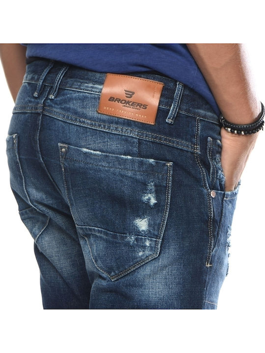 17517-816-3206 Ανδρικό Παντελόνι Τζιν με Slim Εφαρμογή Μπλε