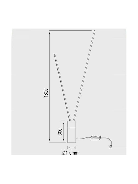 Mantra Vertical LED Floor Lamp H180cm. Mantra Vertical LED Floor Lamp H180cm.