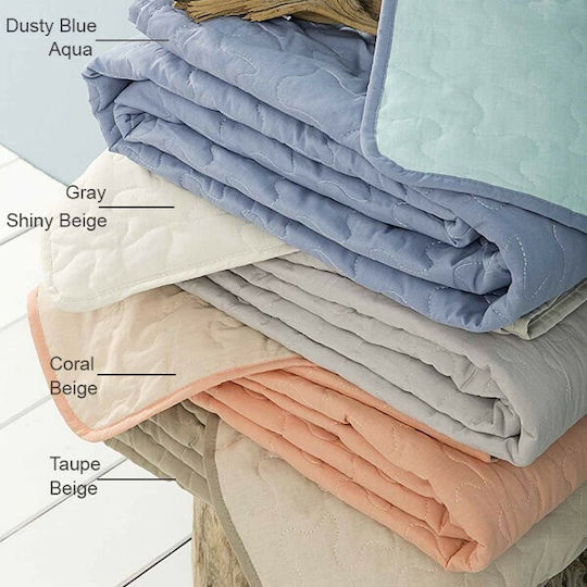Nima Nima Coverlets Double Cotton Coral and Beige 220x240cm