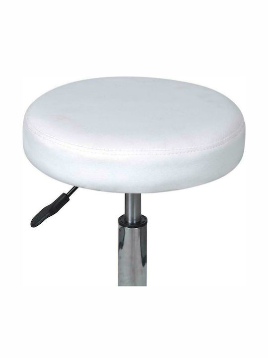 Office Stool White 35.5x35.5x65cm