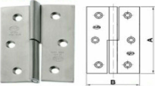 Amig 7323 Hinge Furniture Made of Stainless Steel 60x40mm / Right 1pcs