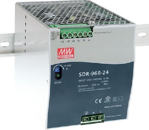 Mean Well Τροφοδοτικό Ράγας 24V Ισχύος 960W SDR960-24