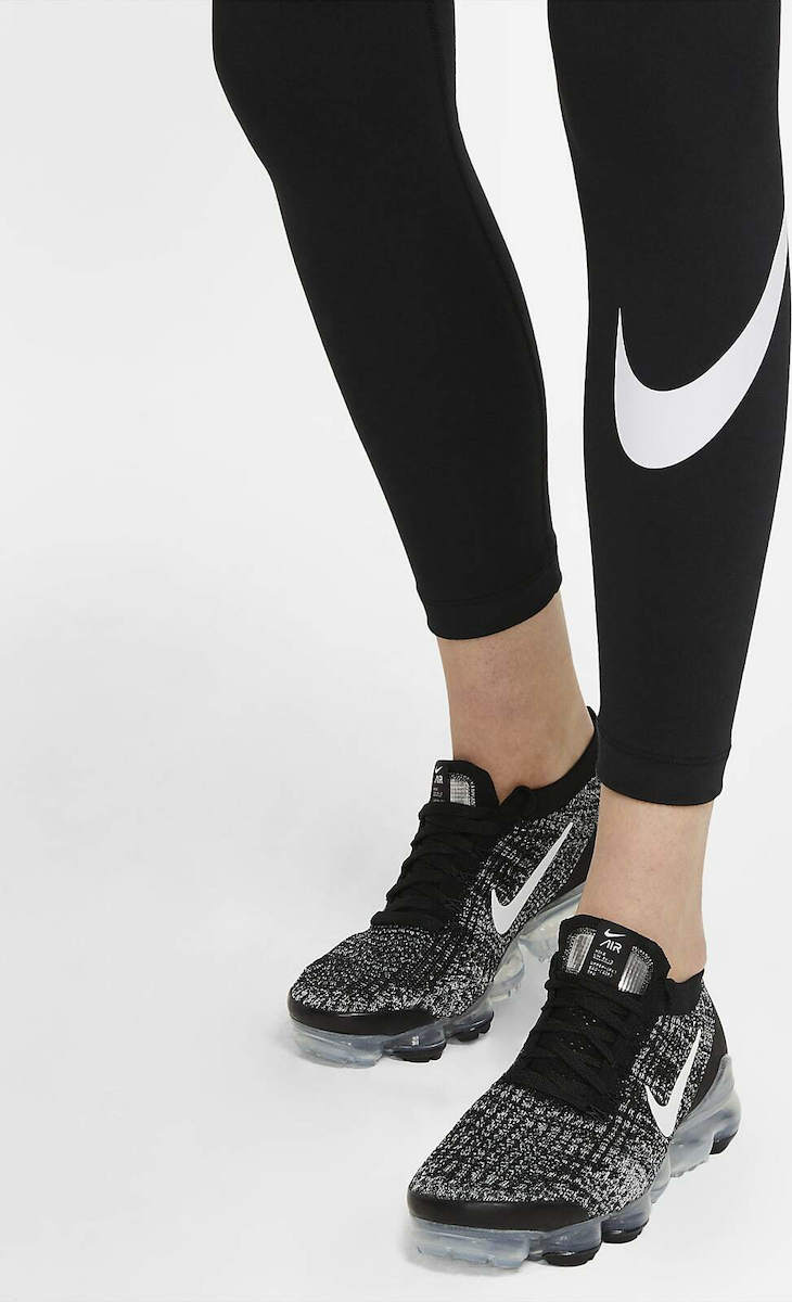 Nike Sportswear Essential Swoosh Γυναικείο Κολάν Μακρύ Ψηλόμεσο Γκρι CZ8530- 063