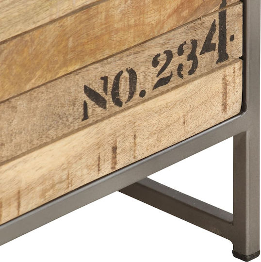 Drawers Storage Made of Metal & Wood with 5 Drawers Grey L45xW30xH105cm