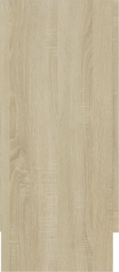 Living Room Display Cabinet Made of Particle Board with Windowed Sonoma Oak 120x30.5x70cm