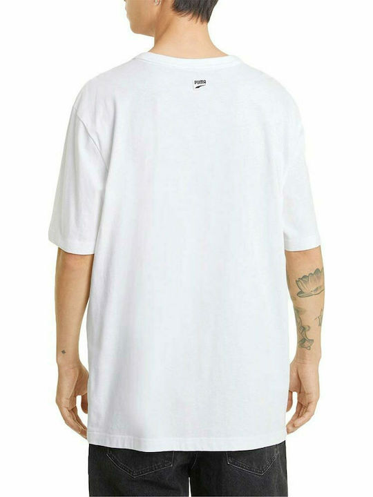 Puma Downtown Graphic Men's Short Sleeve T-shirt White