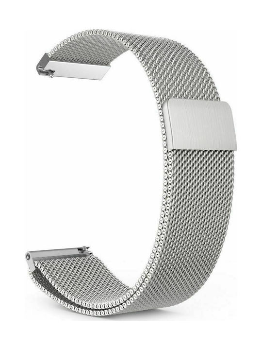 Milanese QuickFit Magnetic Strap Stainless Steel Silver (Galaxy Watch (46mm) / Gear S3)