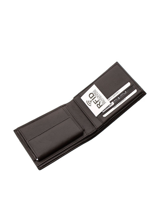 Leather Men's Wallet Classic with RFID Brown