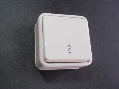 Bassiakos Complete Wall Push Roller Shutter Button with Frame White U1141