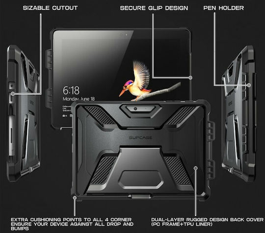 Supcase Unicorn Beetle Pro Umschlag Rückseite Dauerhafte Schwarze