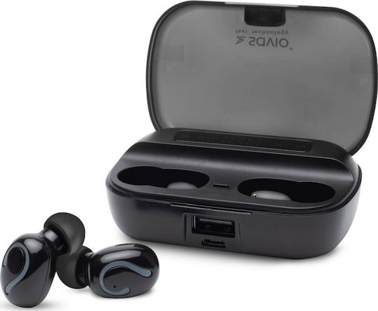 Savio TWS-06 In-Ear Bluetooth-Freisprecheinrichtung Kopfhörer mit Ladeetui Schwarz