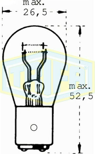 Auto Gs Lamps Car Trifa 3381 P21/5W-BAY15D-1157 12V 5W 1pcs