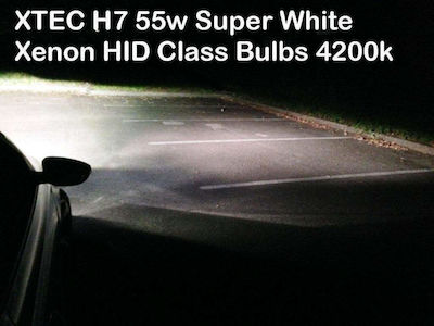 Xtec Λάμπες Αυτοκινήτου HID SuperWhite H7 Αλογόνου 4200K Φυσικό Λευκό 12V 55W 2τμχ