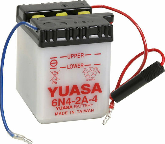Yuasa Motorradbatterie 6N4-2A-4 mit Kapazität 4.2Ah