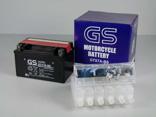 GS Μπαταρία Μοτοσυκλέτας GTX7A-BS / YTX7A-BS με Χωρητικότητα 6Ah