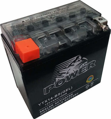 Power Batteries Μπαταρία Μοτοσυκλέτας Gel YTX14-BS με Χωρητικότητα 12Ah