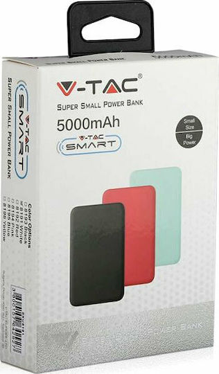 V-TAC VT-3503 Power Bank 5000mAh с 2 USB-A порта Червен
