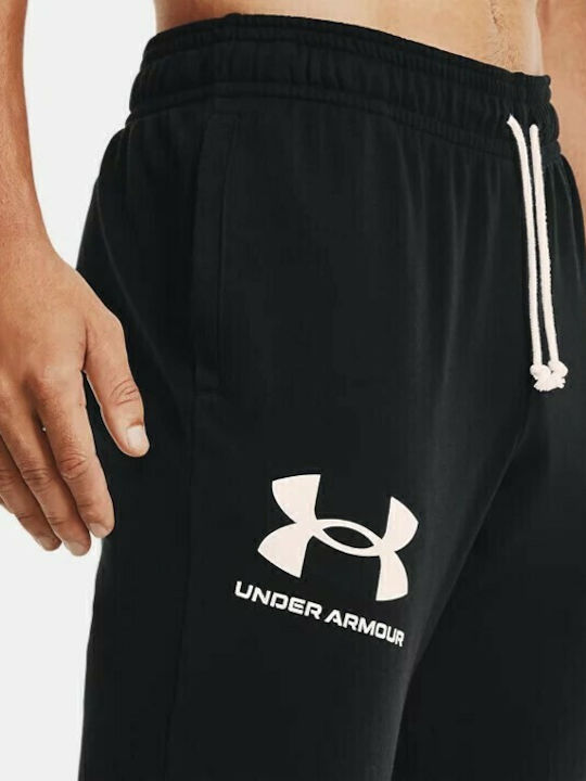 Rival Terry Sweatpants with Elastic Black
