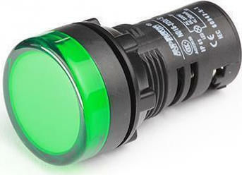 Xindali LED Ενδεικτική Λυχνία 48V Πράσινο 1τμχ 022-012048100