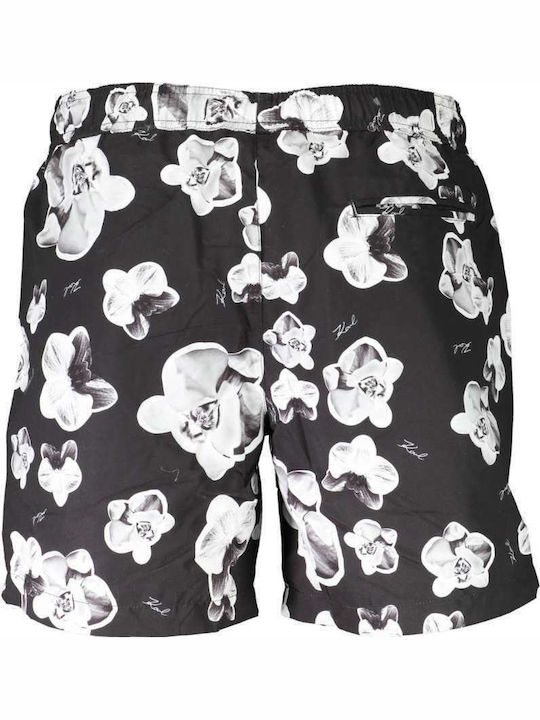 20MBM12 Men's Swimwear Shorts Black with Patterns