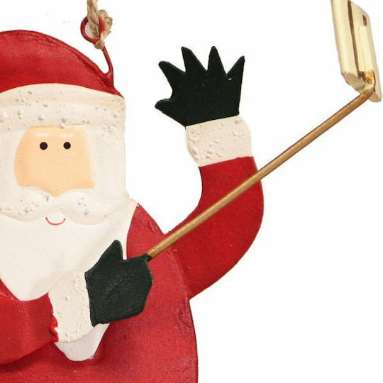 Dekorativer Weihnachtsmann Rot aus Metall 14x7x3cm