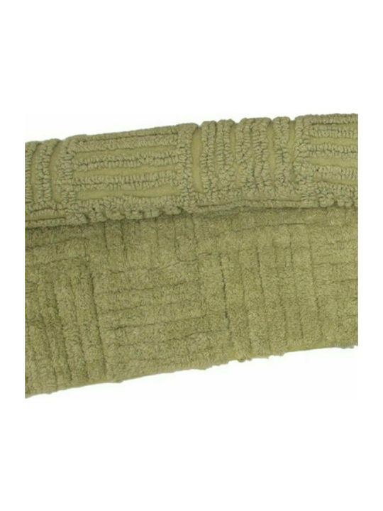 Anna Riska Πατάκι Μπάνιου Βαμβακερό Domino 421009 Green Apple 50x80εκ.