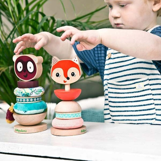 Lilliputiens Stacking Toy Pyramid Alice made of Wood for 12++ Months