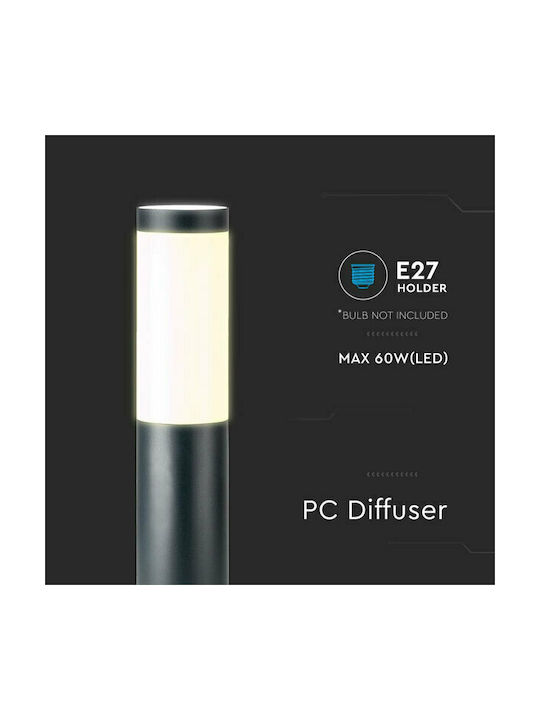V-TAC Outdoor Small Post Floor Lamp IP44 for E27 Bulb Gray