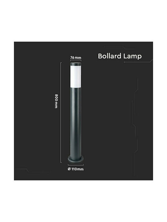 V-TAC Outdoor Small Post Floor Lamp IP44 for E27 Bulb Gray